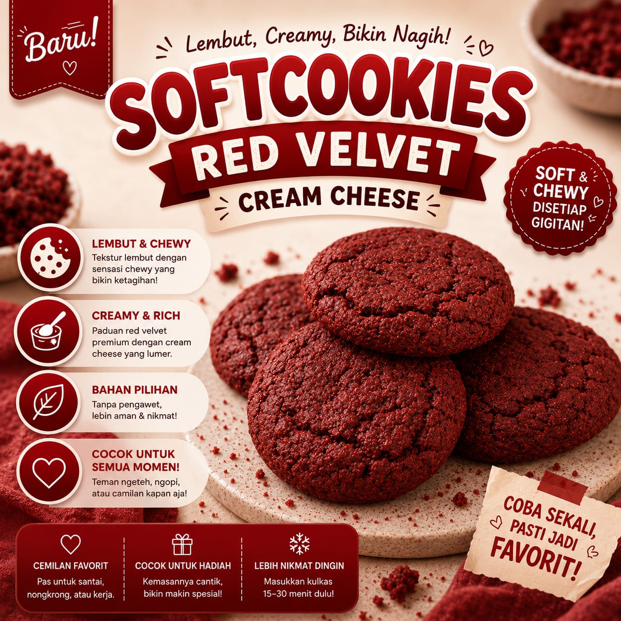 Softcookies Red Velvet Cream Cheese